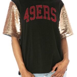 NFL New with tags, 49er sequin T-shirt, size medium